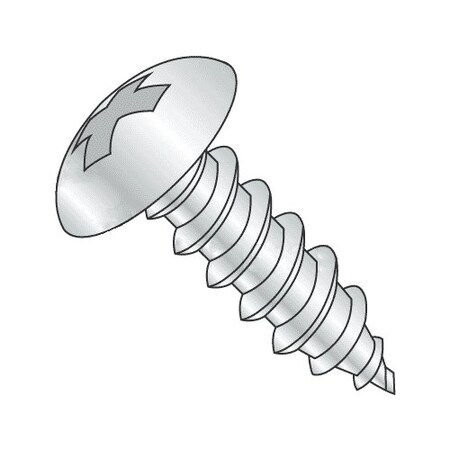 Sheet Metal Screw, #8 X 1 In, 18-8 Stainless Steel Truss Head Phillips Drive, 4000 PK